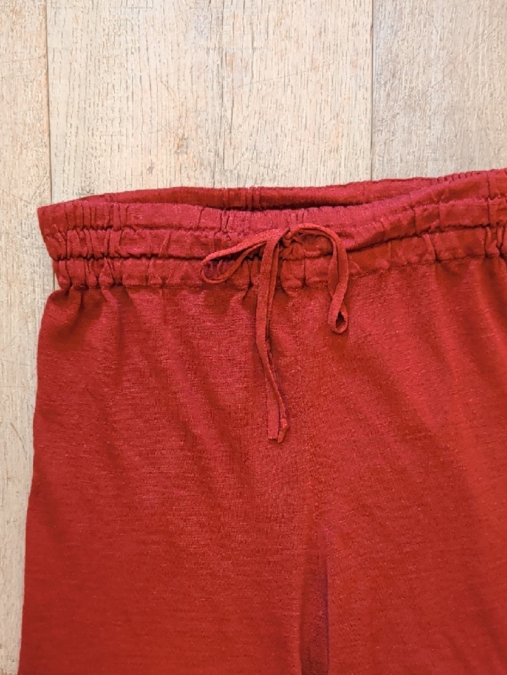 Mango Linen Collection Rust Wide-Leg Drawstring Pants XS - Picture 4 of 5